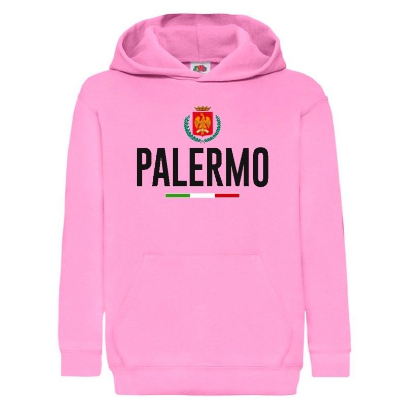 Felpa ultras rosa PALERMO / stemma tifosi calcio