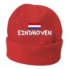 Cappello invernale Eindhoven Olanda rosso ricamato in pile / polar taglia unica / cod. 62 uomo - donna