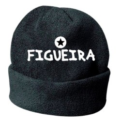 Cappello invernale Figueira Brasile Nero ricamato in pile / polar taglia unica / cod. 40 uomo - donna