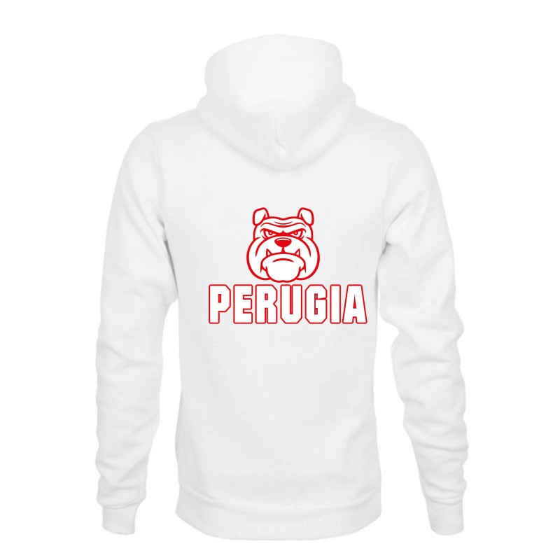 Felpa PERUGIA BULLDOG stampa retro uomo donna tifosi calcio perugini