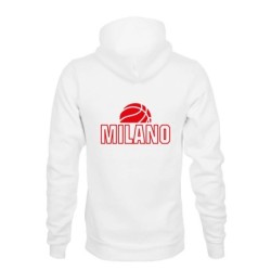 Felpa Milano città BASKET PALLONE stampa retro tifosi calcio