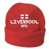 Cappello invernale Liverpool Inghilterra rosso ricamato in pile / polar taglia unica / cod. 12 uomo-donna