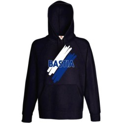 Felpa ultras Bastia cappuccio nera bandiera tifosi calcio