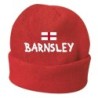 Cappello invernale Barnsley Inghilterra rosso ricamato in pile / polar taglia unica / cod. 5