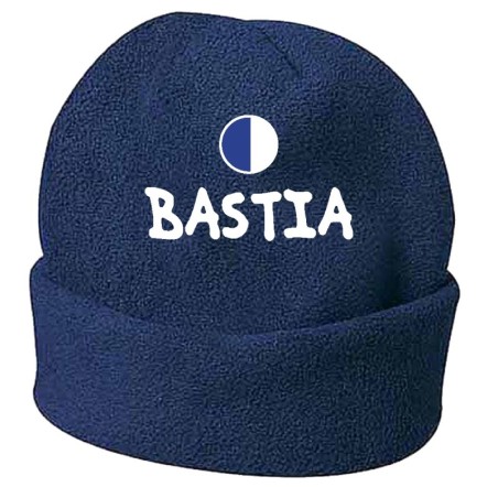 Cappello invernale Bastia Francia blue ricamato in pile / polar taglia unica / cod. 44