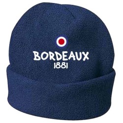 Cappello invernale Bordeaux Francia blue ricamato in pile / polar taglia unica / cod. 37