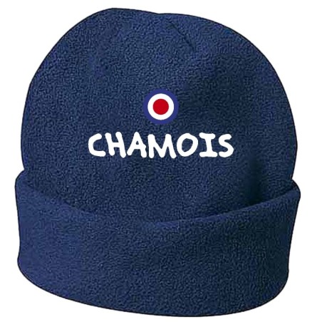 Cappello invernale Chamois blue Francia ricamato in pile / polar taglia unica / cod. 52