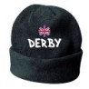 Cappello invernale Derby Inghilterra nero ricamato in pile / polar taglia unica / cod. 13