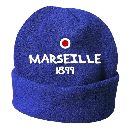 Cappello invernale Marsiglia blue Francia ricamato in pile / polar taglia unica / cod. 41