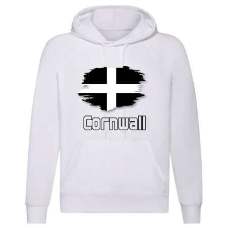 Felpa Cornwall logo Cornovaglia / bandiera tasconi e cappuccio uomo donna