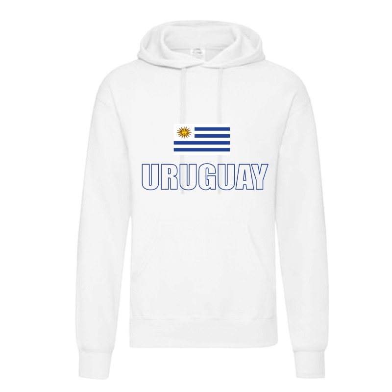 Felpa URUGUAY / bandiera tasconi e cappuccio uomo donna