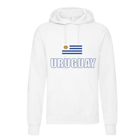 Felpa URUGUAY / bandiera tasconi e cappuccio uomo donna