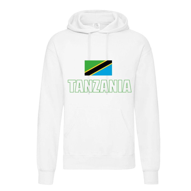 Felpa TANZANIA / bandiera tasconi e cappuccio uomo donna