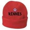 Cappello invernale Rennes Francia rosso ricamato in pile / polar taglia unica / cod. 46