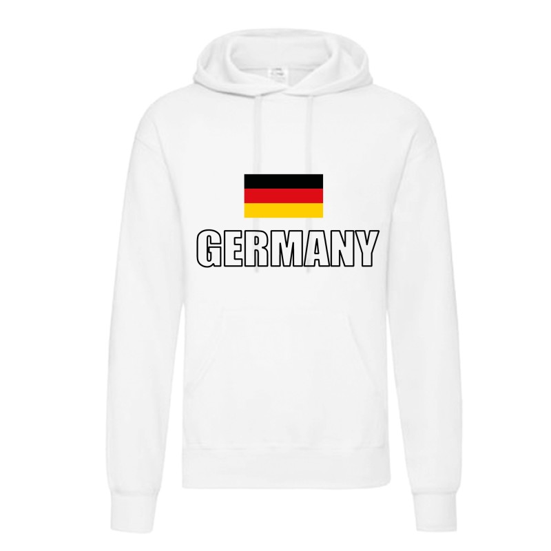 Felpa GERMANY / bandiera Germania / tasconi e cappuccio uomo donna