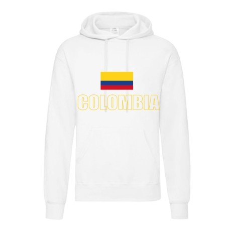 Felpa COLOMBIA / bandiera tasconi e cappuccio uomo donna