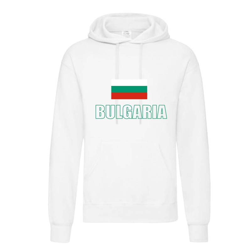 Felpa BULGARIA / bandiera tasconi e cappuccio uomo donna