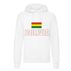 Felpa BOLIVIA calcio / bandiera tasconi e cappuccio uomo donna