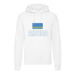 Felpa Aruba / bandiera tasconi e cappuccio uomo donna