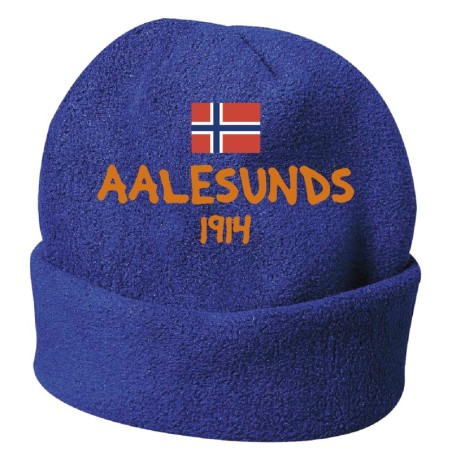 Cappello invernale Aalesunds Norvegia blue ricamato in pile / polar taglia unica / cod. 104