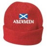 Cappello invernale Aberdeen Scozia rosso ricamato in pile / polar taglia unica / cod. 120