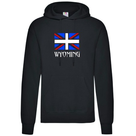 Felpa / bandiera WYOMING logo stemma USA America uomo donna bambino