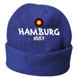 Cappello invernale Amburgo germania blue ricamato in pile / polar taglia unica / cod. 17