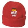 Cappello invernale Aue Germania rosso ricamato in pile / polar taglia unica / cod. 32