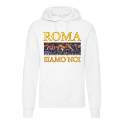 Felpa bianca cappuccio tasconi siamo romanisti SIAMO NOI Curva Sud Olimpico tifosi calcio