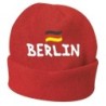 Cappello invernale Berlino Germania rosso ricamato in pile / polar taglia unica / cod. 28