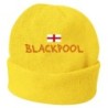 Cappello invernale Blackpool Inghilterra giallo ricamato in pile / polar taglia unica / cod. 210