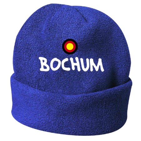 Cappello invernale Bochum Germania blue ricamato in pile / polar taglia unica / cod. 41