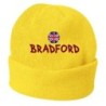 Cappello invernale Bradford UK giallo ricamato in pile / polar taglia unica / cod. 187