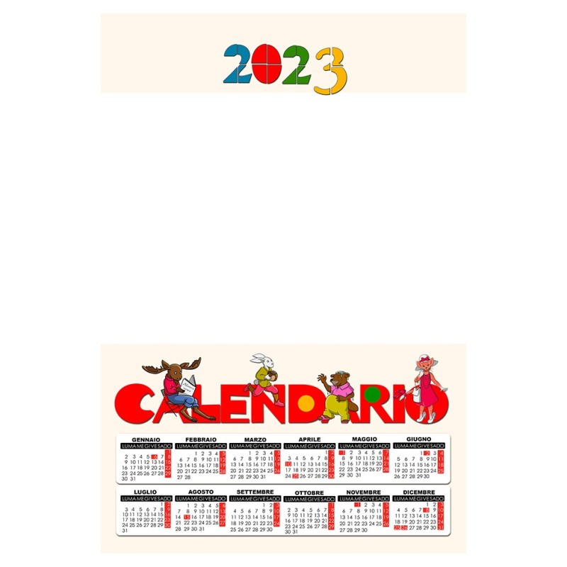 Calendario 2023 personalizzato da muro. Invia la foto in un messaggio dopo l'ordine - C1111