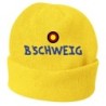 Cappello invernale Braunschweig Germania giallo ricamato in pile / polar taglia unica / cod. 31