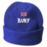 Cappello invernale Bury Uk blue ricamato in pile / polar taglia unica / cod. 189