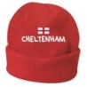 Cappello invernale Celtenham Uk rosso ricamato in pile / polar taglia unica / cod. 213