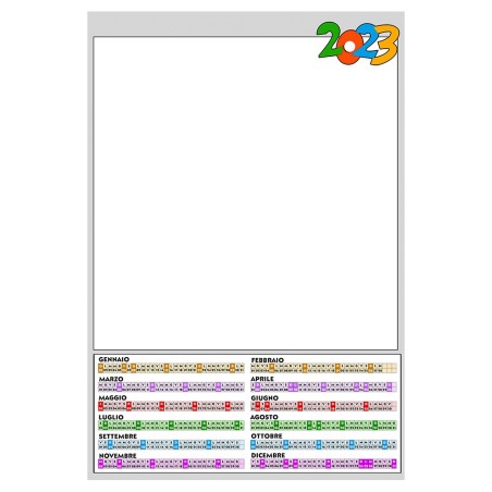 Calendario 2023 personalizzato da muro. Invia la foto in un messaggio dopo l'ordine - C1771