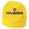 Cappello invernale Columbus Usa giallo ricamato in pile / polar taglia unica / cod. 86