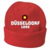 Cappello invernale Dusseldorf Germania rosso ricamato in pile / polar taglia unica / cod. 34