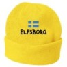 Cappello invernale Elfsborg Svezia giallo ricamato in pile / polar taglia unica / cod. 179