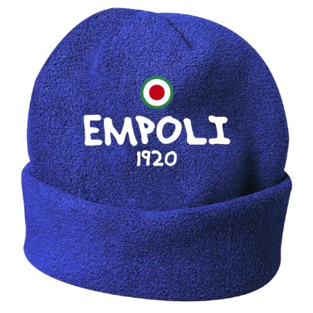 Cappello invernale Empoli 1920 blue ricamato in pile / polar taglia unica / cod. 47