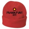 Cappello invernale Frankfurt Germania Rosso ricamato in pile / polar taglia unica / cod. 13