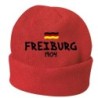 Cappello invernale Freiburg Germania rosso ricamato in pile / polar taglia unica / cod. 20