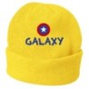 Cappello invernale Galaxy usa giallo ricamato in pile / polar taglia unica / cod. 90