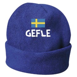 Cappello invernale Gefle Svezia blue ricamato in pile / polar taglia unica / cod. 175