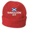 Cappello invernale Hamilton Scozia rosso ricamato in pile / polar taglia unica / cod. 123