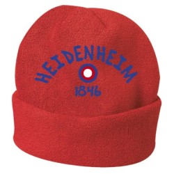 Cappello invernale Heidenheim Germania rosso ricamato in pile / polar taglia unica / cod. 25