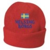 Cappello invernale Helsingborgs Svezia rosso ricamato in pile / polar taglia unica / cod. 178