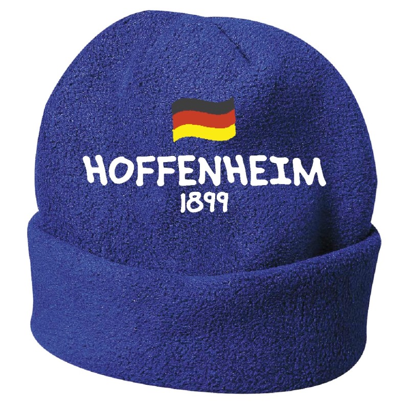 Cappello invernale Hoffenheim Germania blue ricamato in pile / polar taglia unica / cod. 23